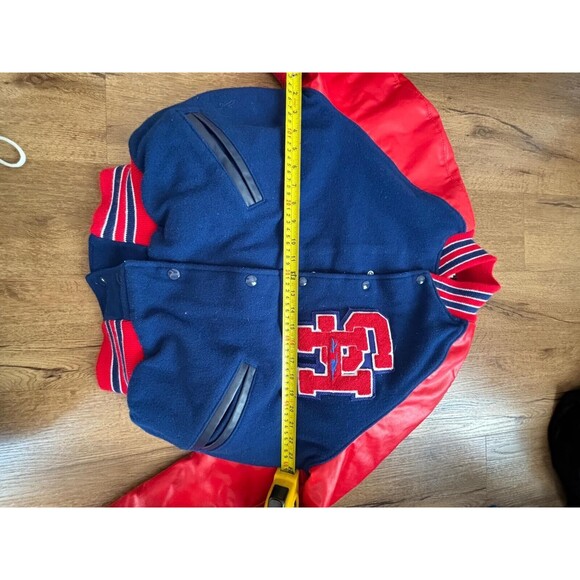 Vintage Men’s Mecca Varsity Jacket Red/Blue Size Large Wool - Picture 3 of 5